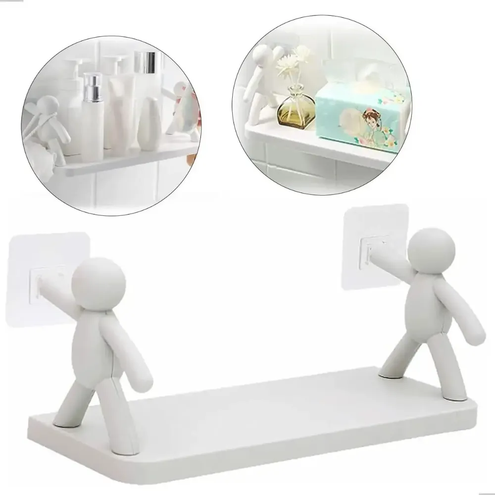 Prateleira Organizadora Par Banheiro Cozinha Parede Sem Furo