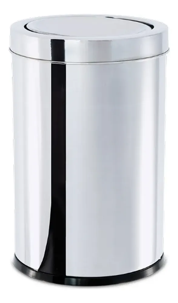 Lixeira Inox C/ Tampa Basculante 21,2 Litros 3032/203 Brinox Cor Inox